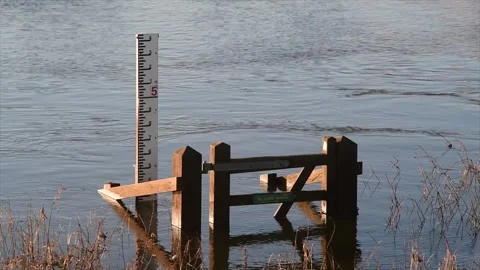 Bubwith,england January/20/2024 flooding at bubwith bridge Stock Footage 262145404