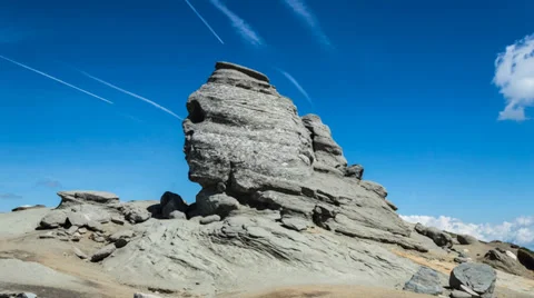 Bucegi mountains sphinx Stock Footage 39803350