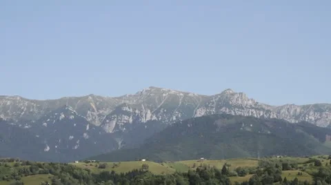 Bucegi Mountains west view Video stock 12050107