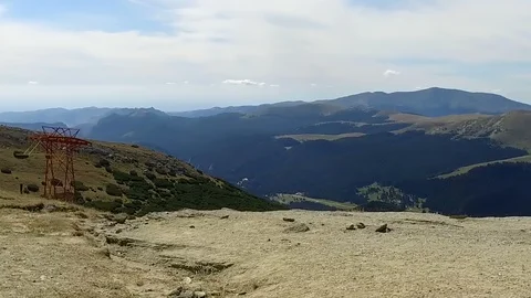 Bucegi Plateau View Over Padina Valley Video stock 101965839