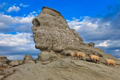 The bucegi sphinx , romania Stock Photos