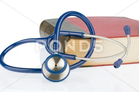 Buch und stethoskop, Stock Photos