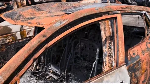 Bucha a cemetery of destroyed equipment 3 Video stock 196010271