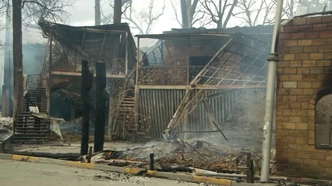 BUCHA FIRE Stock Footage 233553489