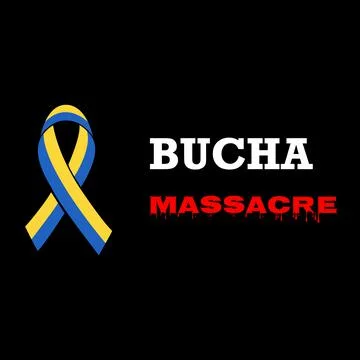 Bucha massacre. Stop the war. Pray for Ukraine. Vector illustration. EPS10 스톡 일러스트