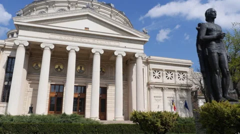 Bucharest Atheneum timelapse Vídeo Stock 46396027