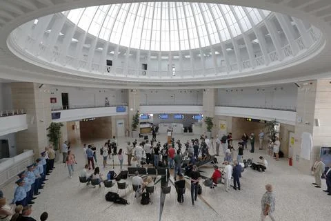 Bucharest celebrates it's oldest functional airport after refurbishing the old b 库存照片