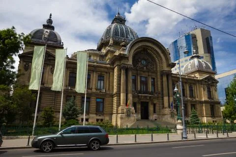 Bucharest center - cec palace Stock Photos