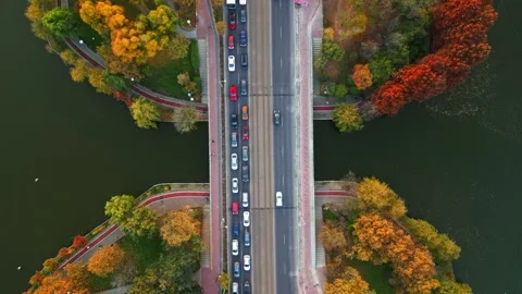 Bucharest Drone View in a Autumn Day Stock Footage 220520762