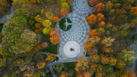 Bucharest Drone View in a Autumn Day Stock Footage 220521027