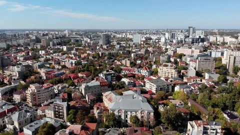 Bucharest drone view over the city skyline Stock Footage 306219751