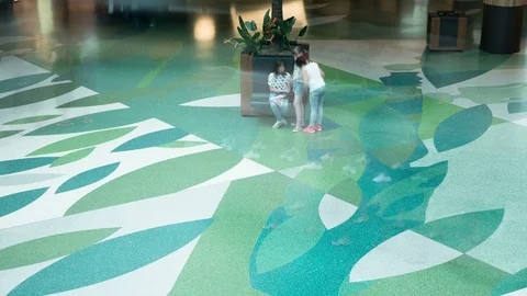 BUCHAREST- JULY 30, 2018: Time lapse of busy mall in the city Stock Footage 94805476