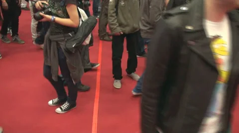 Bucharest May The 10th, East European Comic Con, Huge Crowd Of People High Angle Stock-Footage 38352653