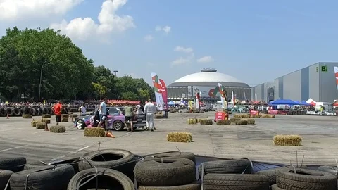 Bucharest Motor drift car problems Stock Footage 114111201