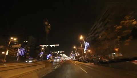 Bucharest By Night Stock Footage 10569066