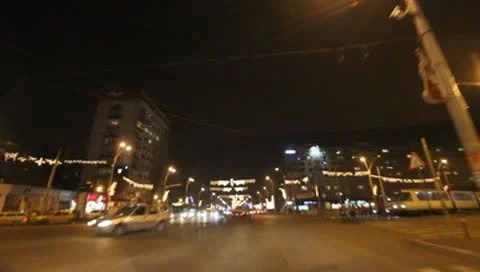 Bucharest By Night Stock Footage 10569071