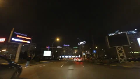 Bucharest By Night Stock Footage 10569077