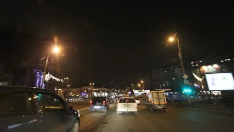 Bucharest By Night Stock Footage 10569091