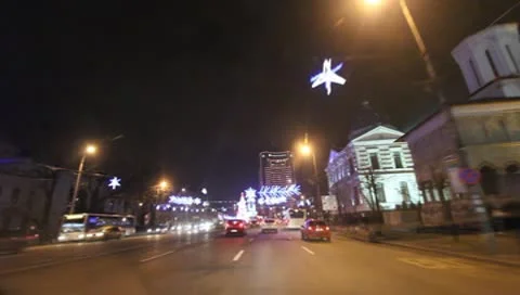 Bucharest By Night Stock Footage 10569100