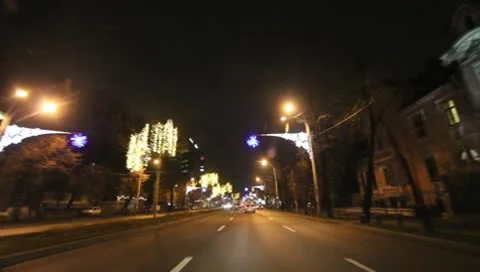 Bucharest By Night Stock Footage 10569182