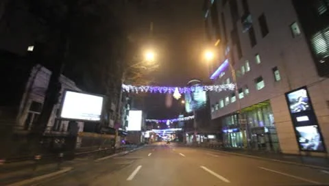 Bucharest By Night Stock Footage 10569430
