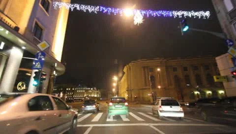 Bucharest By Night Stock Footage 10569598