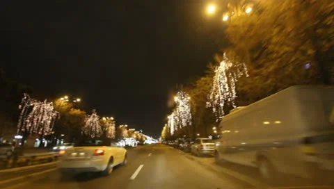 Bucharest By Night Stock Footage 10569826