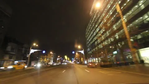 Bucharest By Night Stock Footage 10570377