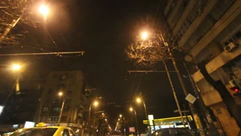 Bucharest By Night Stock Footage 10570627
