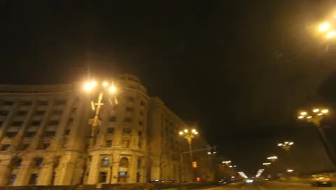 Bucharest By Night Stock Footage 10570687