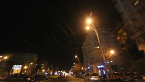 Bucharest By Night Stock Footage 10570695