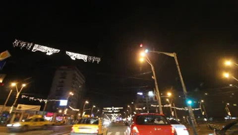 Bucharest By Night Stock Footage 10570712