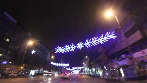 Bucharest By Night Stock Footage 10570761