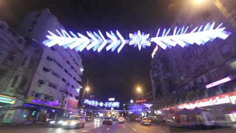 Bucharest By Night Stock Footage 10570804
