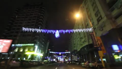 Bucharest By Night Stock Footage 10570807