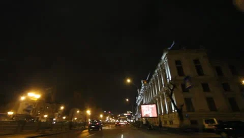 Bucharest By Night Stock Footage 10570922