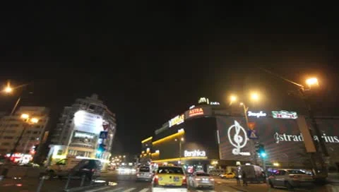 Bucharest By Night Stock Footage 10570934