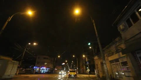Bucharest By Night Stock Footage 10570947