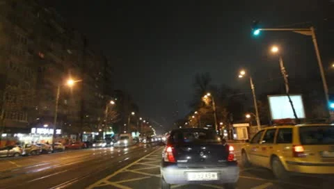 Bucharest By Night Stock Footage 10571042