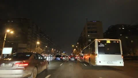 Bucharest By Night Stock Footage 10571051