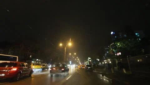 Bucharest By Night Stock Footage 10571064