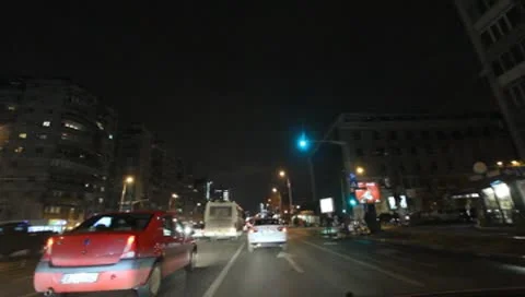 Bucharest By Night Stock Footage 10571102