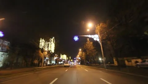 Bucharest By Night Stock Footage 10571112