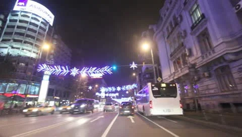 Bucharest By Night Stock Footage 10571133
