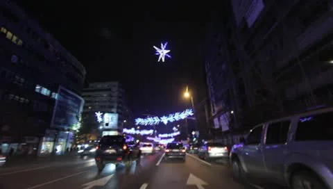 Bucharest By Night Stock Footage 10571137