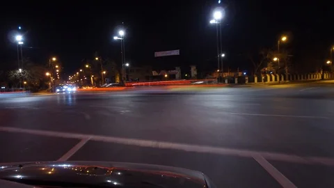 Bucharest night timelapse Stock Footage 105418570