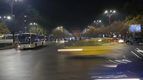 Bucharest night timelapse Video stock 122299211