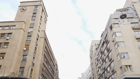 Bucharest Old Center is empty due to COVID-19 restrictions Stock Footage 128233950