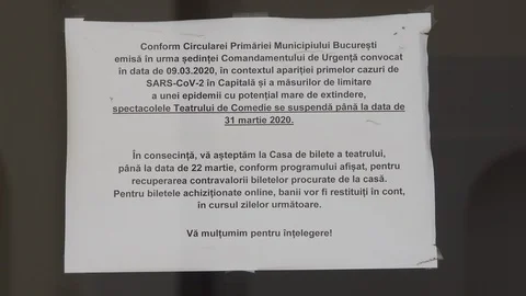 Bucharest Old Center is empty due to COVID-19 restrictions Stock Footage 128237833