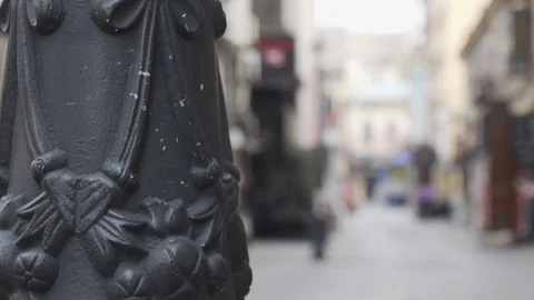 Bucharest Old Center is empty due to COVID-19 restrictions Stock Footage 128239250